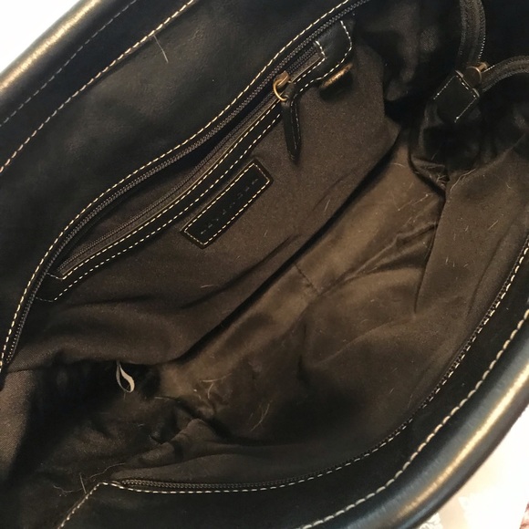 Levenger Black Leather St. Tropez Tote Bag - Picture 7 of 8